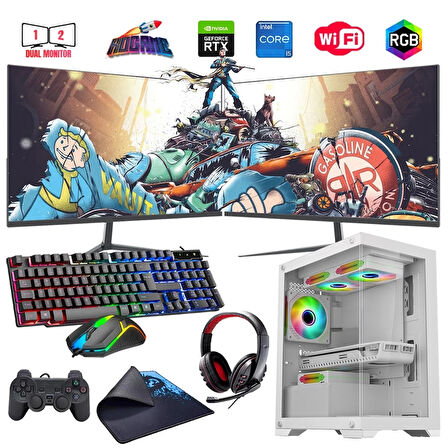 I5 14400F 32GB DDR4 1TB M2 8GB RTX3050 Çift 24" Monitörlü (Gaming SET)