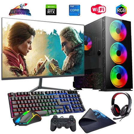 i7 14700F 16GB DDR4 480SSD 12GB RTX3060 27" 165Hz Mon. Oyun Bilgisayarı (Gaming SET)