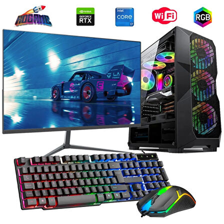 i7 14700F 32GB DDR4 1TB M2 6GB RTX3050 27" 165Hz Mon. Oyun Bilgisayarı