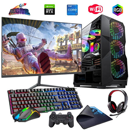 i7 14700F 32GB DDR4 1TB M2 6GB RTX3050 27" 165Hz Mon. Oyun Bilgisayarı (Gaming SET)
