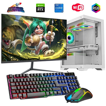 i7 14700F 32GB DDR4 1TB M2 8GB RTX3050 27" 165Hz Mon. Oyun Bilgisayarı