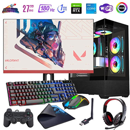 I5 12400F 32GB DDR4 1TB M2 8GB RTX4060 27" 180Hz Mon. Oyun Bilgisayarı (Gaming SET)