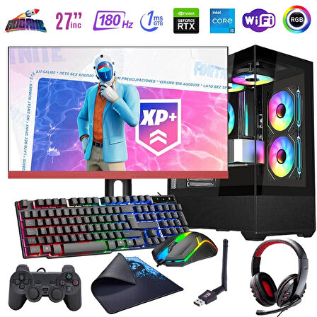 I5 12400F 32GB DDR4 1TB M2 12GB RTX4070 27" 180Hz Mon. Oyun Bilgisayarı (Gaming SET)