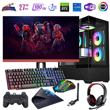 i7 12700F 32GB DDR4 1TB M2 8GB RTX4060 27" 180Hz Mon. Oyun Bilgisayarı (Gaming SET)
