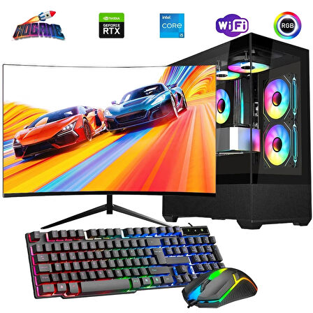 I5 13400F 16GB DDR4 512GB M2 8GB RTX4060 24" 100Hz Mon. Oyun Bilgisayarı