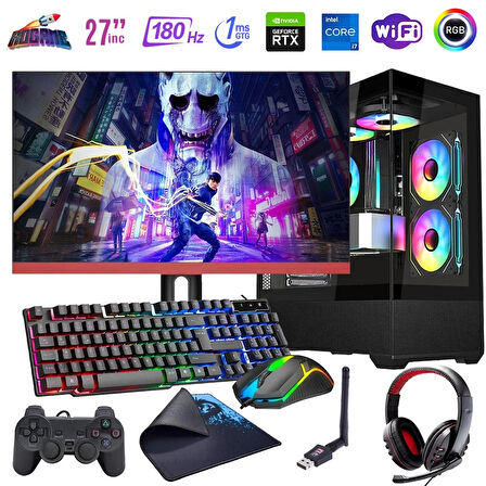 I7 13700F 16GB DDR4 512GB M2 8GB RTX4060 27" 180Hz Mon. Oyun Bilgisayarı (Gaming SET)
