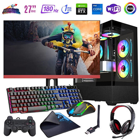 I7 13700F 32GB DDR4 1TB M2 8GB RTX4060 27" 180Hz Mon. Oyun Bilgisayarı (Gaming SET)