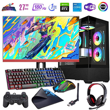I5 14400F 16GB DDR4 512GB M2 8GB RTX4060 27" 180Hz Mon. Oyun Bilgisayarı (Gaming SET)
