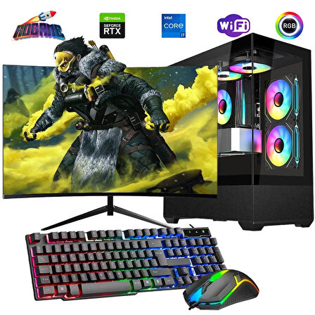 I7 14700F 16GB DDR4 512GB M2 8GB RTX4060 24" 100Hz Mon. Oyun Bilgisayarı