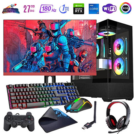 I7 14700F 16GB DDR4 512GB M2 8GB RTX4060 27" 180Hz Mon. Oyun Bilgisayarı (Gaming SET)