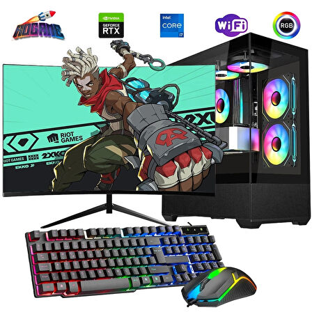 I7 14700F 32GB DDR4 1TB M2 8GB RTX4060 24" 100Hz Mon. Oyun Bilgisayarı