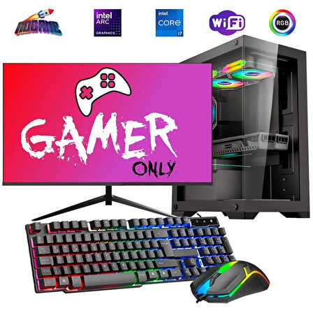 İ7 12700F 16GB DDR4 480SSD 12GB ARC B580 27" 165Hz Mon. Oyun Bilgisayarı