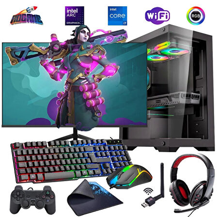 İ7 12700F 32GB DDR4 1TB M2 12GB ARC B580 24" Mon. Oyun Bilgisayarı (Gaming SET)