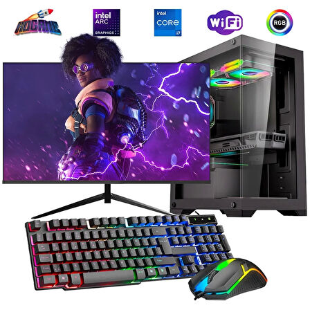 İ7 13700F 32GB DDR4 1TB M2 12GB ARC B580 27" 165Hz Mon. Oyun Bilgisayarı