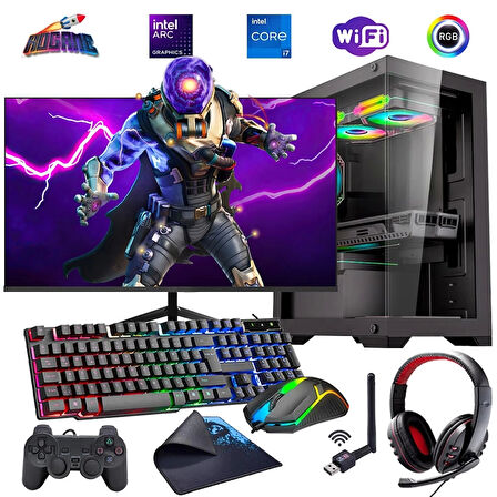 i7 14700F 16GB DDR4 480SSD 12GB ARC B580 27" 165Hz Mon. Oyun Bilgisayarı (Gaming SET)