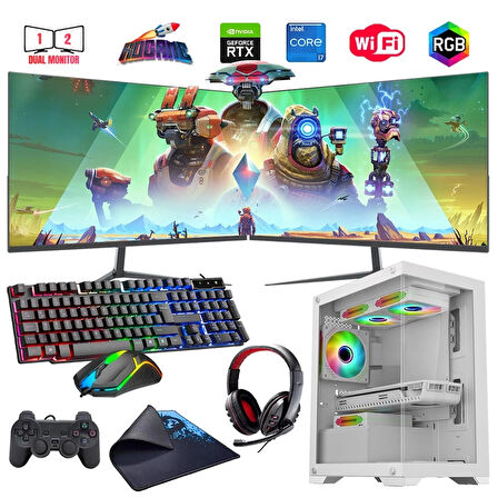 İ7 12700F 16GB DDR4 1TB m2 8GB RTX3050 Çift 24" Monitörlü (Gaming SET)
