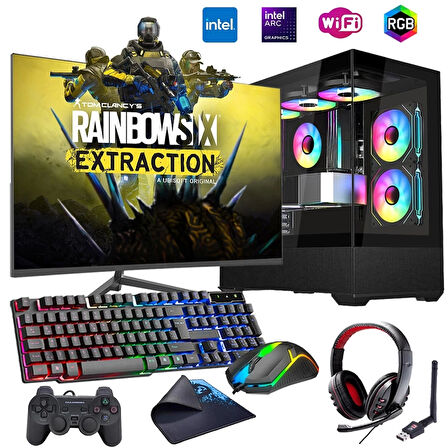 İ7 12700F 16GB DDR4 1TB m2 12GB ARC B580 24" Monitörlü Oyun Bilgisayarı (Gaming SET)