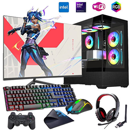 i7 13700F 16GB DDR4 1TB m2 12GB ARC B580 24" Monitörlü Oyun Bilgisayarı (Gaming SET)