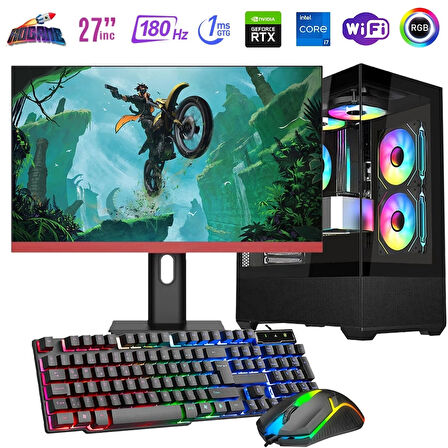 i7 13700F 16GB DDR4 1TB m2 8GB RTX4060 27" 180Hz Monitörlü Oyun Bilgisayarı