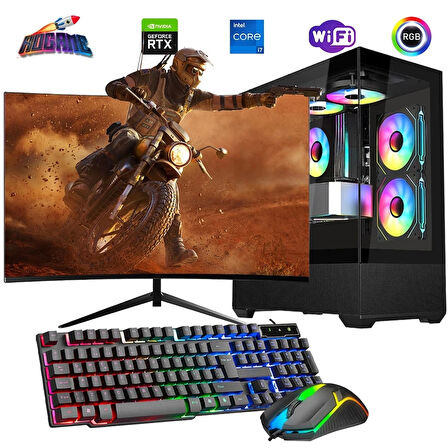 i7 13700F 16GB DDR4 1TB m2 12GB RTX4070 24" 100Hz Monitörlü Oyun Bilgisayarı