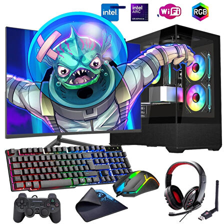 i7 14700F 16GB DDR4 1TB m2 12GB ARC B580 24" Monitörlü Oyun Bilgisayarı (Gaming SET)