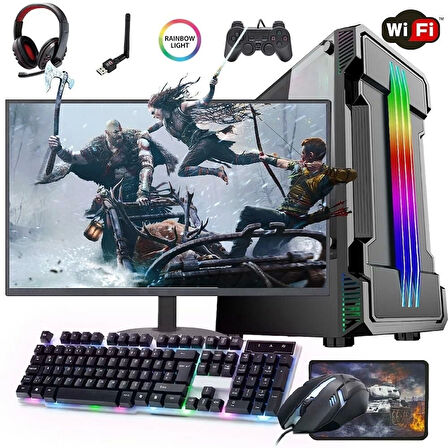 INTEL I3 4N 16GB 240SSD 1TB 4GB GTX1050TI 24'' Monitörlü  (Gaming SET)