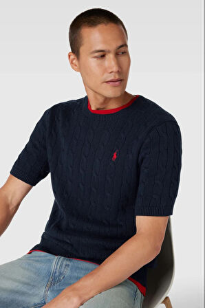 Polo Ralph Lauren Yuvarlak Yaka Saç Örgü Triko