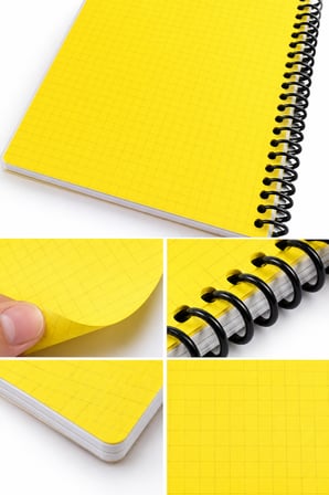 PP Kapak Çizgili Spiralli Defter