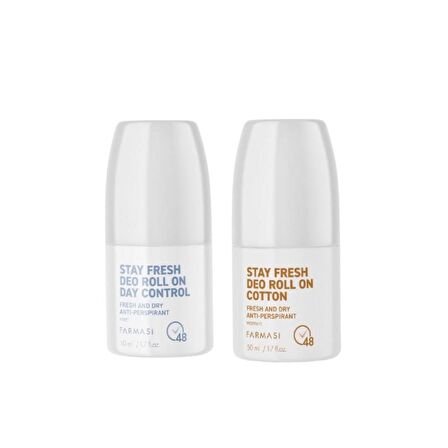 Farmasi Anti-Persprant Day Control Deo RollOn Erkek Ve Cotton Kadın 50 Ml