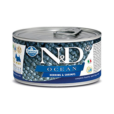 N&D Ocean Ringa Balıklı ve Karidesli Köpek Konservesi 140 Gr