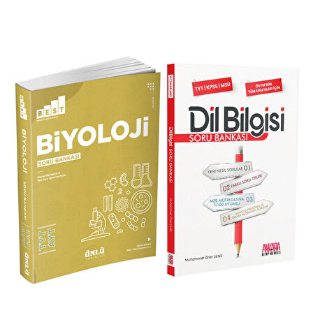Ünlü Yayıncılık TYT AYT Biyoloji BEST ve AKM Dil Bilgisi Soru Bankası Seti 2 Kitap