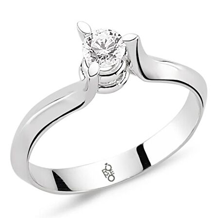 14 Ayar Altın 0.25 Ct Pırlanta Tektaş Yüzük RM-10046