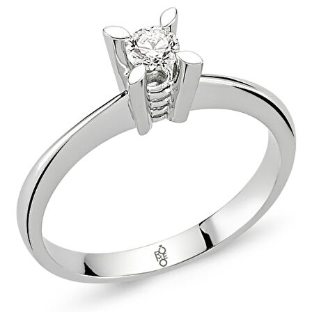 0.30 Karat F Renk HRD Sertifikalı Pırlanta Tektaş Yüzük RM30039