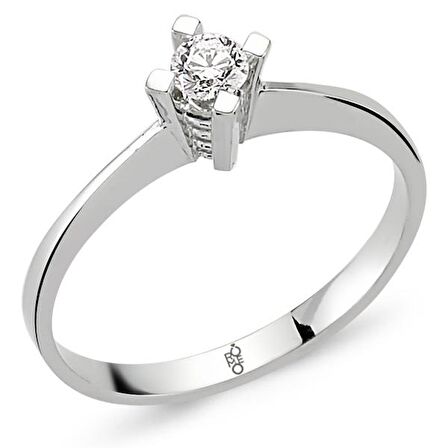 18 Ayar Altın 0.30 Ct Pırlanta Tektaş Yüzük RM30049