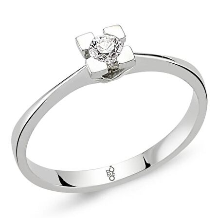 18 Ayar Altın 0.30 Ct Pırlanta Tektaş Yüzük RM30057