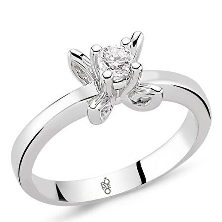 18 Ayar Altın 0.30 Ct Pırlanta Tektaş Yüzük RM30072