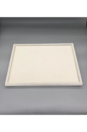 Sertex Kumaşı Krem Renk 24/34 Cm  Takı Servis Kutu Tabla