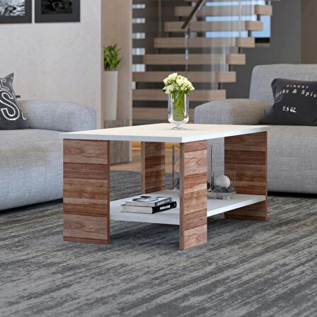 Bicabin Roma Dekoratif Orta Sehpa Garda Beyaz (Coffee Table)