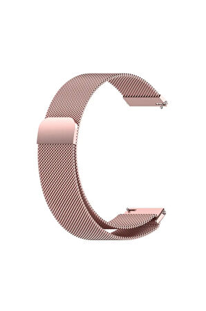 Huawei Watch GT 5 Pro 46mm ile Uyumlu Kordon 22 mm Metal Hasır Kordon 