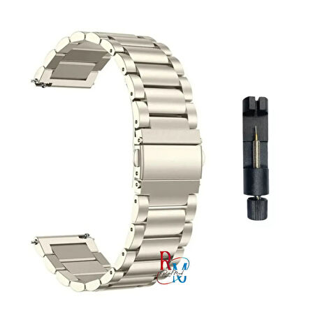 Huawei Watch GT 2 Pro İle Uyumlu  22 mm Klasik Çelik Kordon Paslanmaz Kayış