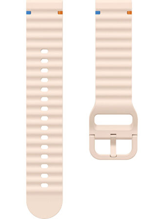 Oppo Realme Watch S / Watch S Pro İle Uyumlu 22mm Kordon Dalgalı Dikiş Detaylı Silikon Saat Kordonu
