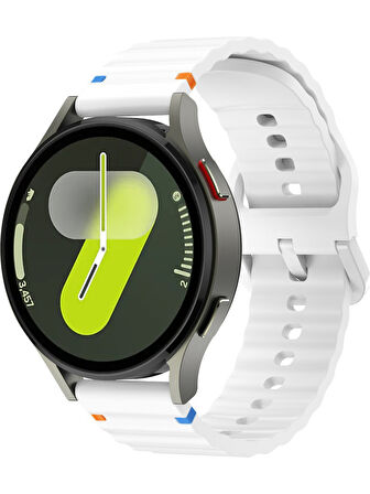 Huawei Watch 4 46mm-Watch 4 Pro ile uyumlu Kordon Dalgalı Dikiş Detaylı Silikon Saat Kordonu
