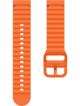 Xiaomi Mi Watch (Yuvarlak Kasa) İle Uyumlu 22mm Kordon Dalgalı Dikiş Detaylı Silikon Saat Kordonu