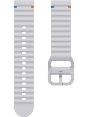 Xiaomi Mi Watch (Yuvarlak Kasa) İle Uyumlu 22mm Kordon Dalgalı Dikiş Detaylı Silikon Saat Kordonu
