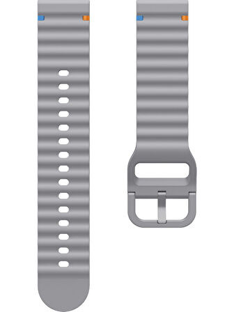 Xiaomi Mi Watch (Yuvarlak Kasa) İle Uyumlu 22mm Kordon Dalgalı Dikiş Detaylı Silikon Saat Kordonu