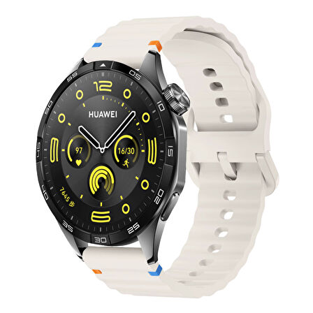 Huawei Watch Gt2 Pro Gt3 Se Elite Gt3Pro Gt4 Gt5 Pro 46mm ile Uyumlu Stitched Design Spor Kordon