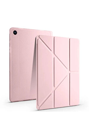 Samsung Galaxy Tab A9 Plus X210 X213 X215 X217 ile Uyumlu Üçgen Standlı Kalem Bölmeli Tablet Kılıf
