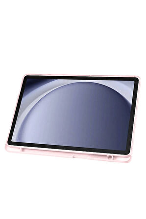 Samsung Galaxy Tab A9 Plus X210 X213 X215 X217 ile Uyumlu Üçgen Standlı Kalem Bölmeli Tablet Kılıf