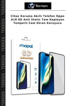 Cihaz Koruma Akıllı Telefon Oppo A18 6D Anti Static Tam Kaplayan Temperli Cam Ekran Koruyucu