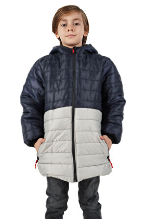 İçi Kürklü Su ve Rüzgar Geçirmez Erkek Çocuk Mont